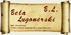 Bela Lugomerski vizit kartica